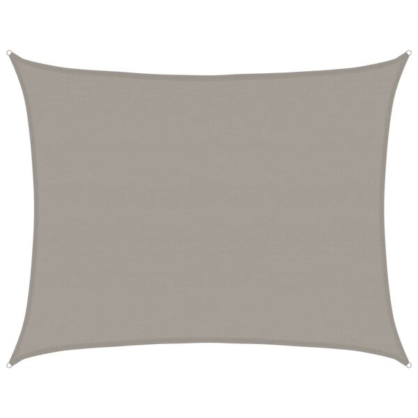 vidaXL Solsegel 160 g/m² rektangulär ljusgrå 6x8 m HDPE
