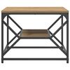 vidaXL Kaffeebord Artisan Ek 51 x 50 x 40 cm Konstruerat tr&auml; och st&aring;l
