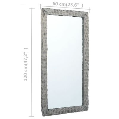 vidaXL Spegel 120x60 cm korgmaterial