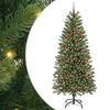 vidaXL Konstgjord julgran med 300 LED-lampor Gr&ouml;n 180 cm PE och PVC