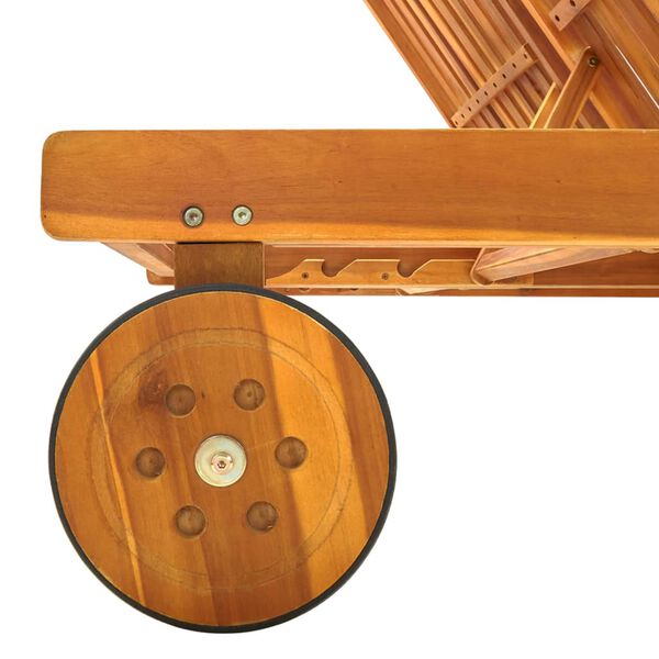 vidaXL Sols&auml;ng f&ouml;r 2 med dynor massivt akaciatr&auml;