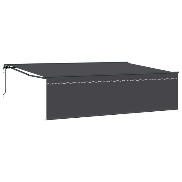 vidaXL Utf&auml;llbar markis Antracit 500 &times; 300 cm Polyester och aluminium
