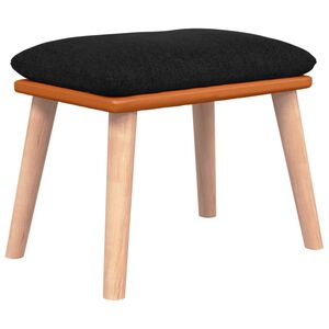 vidaXL Fotpall svart 45x29,5x35 cm tyg och konstl&auml;der