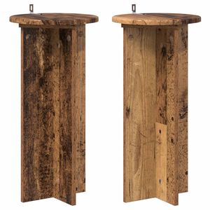 vidaXL V&auml;xtst&auml;ll 2 pcs Gammalt tr&auml; 29,5 x 29,5 x 60 cm Konstruerat tr&auml;