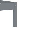 vidaXL Sängram utan madrass grå massiv furu 100x200 cm
