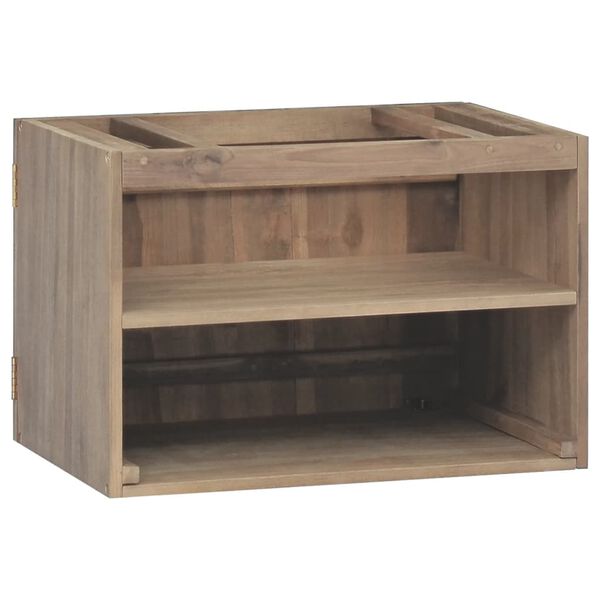 vidaXL V&auml;ggmonterat badrumssk&aring;p 60x39x40 cm massiv teak
