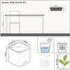 LECHUZA Blomkrukor 3 st Green Wall Home Kit glansig vit