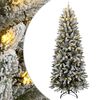 vidaXL Plastgran med 150 LEDs och sn&ouml; 120 cm