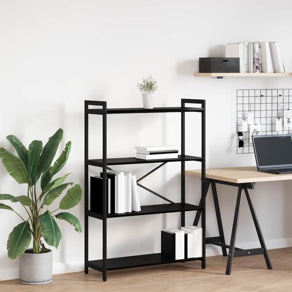 vidaXL Hyllsystem Svart Ek 80 x 30 x 120 cm Konstruerat tr&auml;