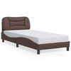 vidaXL Bed Frame without Mattress "Hvar" Brown 90x190 cm Faux Leather