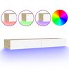 vidaXL TV-bänk med LED-belysning vit och sonoma-ek 120x35x15,5 cm