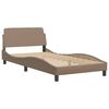 vidaXL Bed Frame without Mattress "Hvar" Cappuccino 100x200 cm Faux Leather