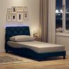 vidaXL Bed Frame with LED without Mattress Blue 90x200 cm Fabric