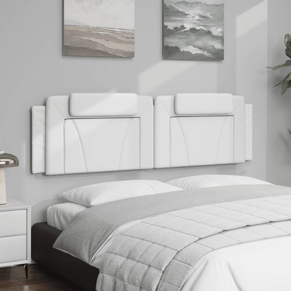 vidaXL Headboard Cushion "Viana" White 180 cm Faux Leather