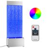 vidaXL Bubbelpelare med RGB LED rostfritt st&aring;l och akryl 110 cm