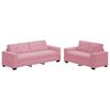 vidaXL Soffa 2 st Rosa Sammet