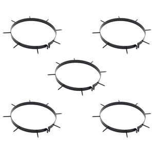 vidaXL Gr&auml;spo&auml;ngare med kl&auml;mmor och spikar 5 pcs &Oslash; 30 cm St&aring;l