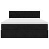 vidaXL Ottoman sängram med madrass svart 140x200 cm sammet