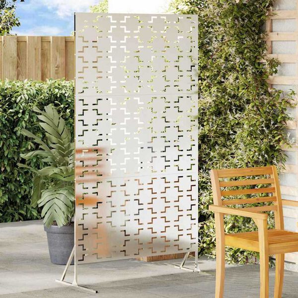 vidaXL Avskärmningsskärm Grå Stål