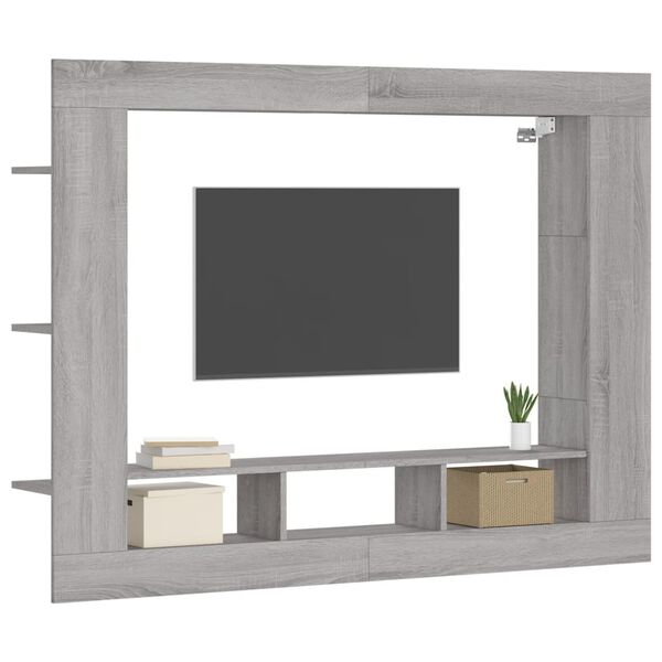 vidaXL Tv-hylla sonoma-ek 152x22x113 cm konstruerat tr&auml;