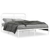 vidaXL S&auml;ngram med huvudgavel metall vit 150x200 cm