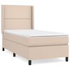 vidaXL Rams&auml;ng med b&auml;ddmadrass cappuccino 80x200 cm konstl&auml;der