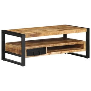 vidaXL Soffbord 90x50x36 cm massivt grovt mangotr&auml;