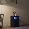 vidaXL LED-sido bord Svart Ek 41 x 37 x 67 cm Konstruerat tr&auml;