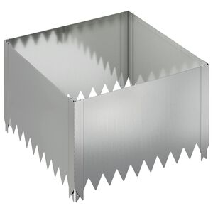 vidaXL Kant f&ouml;r gr&auml;smatta 60 x 60 x 35 cm St&aring;l Silver