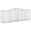 vidaXL Gabion b&aring;gformad 300x50x100/120 cm galvaniserat j&auml;rn