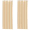 vidaXL Voile gardiner med genomf&ouml;ringar 2 st sand