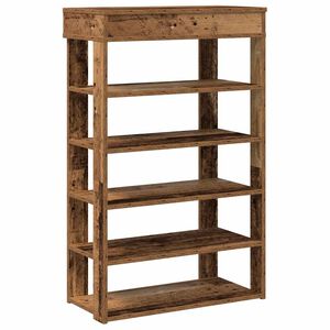vidaXL Skohylla &aring;ldrat tr&auml; 60x30x98 cm konstruerat tr&auml;