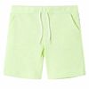 vidaXL Barnshorts med sn&ouml;re neongul 140