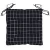 vidaXL Stolsdynor 4 st svartrutig 50x50x7 cm oxfordtyg