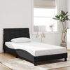 vidaXL Bed Frame without Mattress "Hanko" Black 100x200 cm Velvet