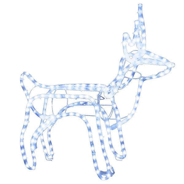 vidaXL Renfigur ljusslinga kallvit 60x30x60 cm