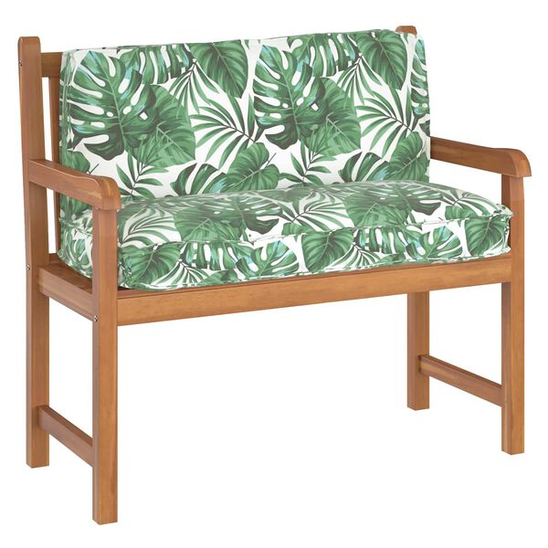 vidaXL Palldyna för ryggstöd Bladmönster 120 x 40 x 12 cm Oxford tyg