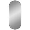 vidaXL V&auml;ggspegel svart 70x30 cm oval