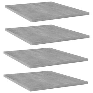 vidaXL Hyllplan 4 st betonggr&aring; 40x50x1,5 cm konstruerat tr&auml;