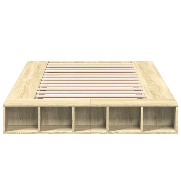 vidaXL S&auml;ngram sonoma-ek 120x200 cm konstruerad tr&auml;