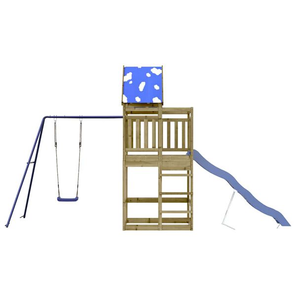 vidaXL Lekplats impregnerad furu