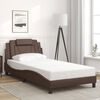 vidaXL Bed Frame "Viana" with LED without Mattress Brown 100x200 cm