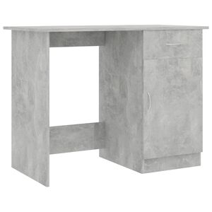 vidaXL Skrivbord betonggr&aring; 100x50x76 cm konstruerat tr&auml;