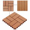 vidaXL Terrassplattor 11 pcs Teak 30 x 30 cm WPC
