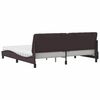 vidaXL Bed with Mattress Dark Brown 200x200 cm Fabric
