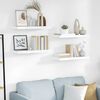 vidaXL Sv&auml;vande v&auml;gghyllor 4 st vit h&ouml;gglans 60x23,5x3,8 cm MDF