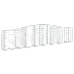 vidaXL Gabion b&aring;gformad 400x30x80/100 cm galvaniserat j&auml;rn
