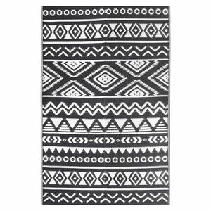 vidaXL Utomhusmatta ARAKIL svart 190x290 cm PP