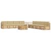 vidaXL Utomhussoffset 9 st Vit och Beige Polyester