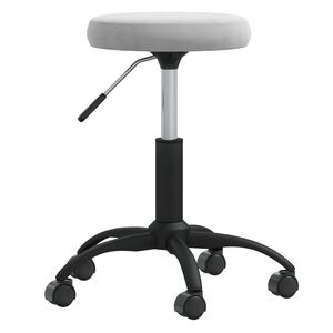 vidaXL Massagepall ljusgr&aring; sammet